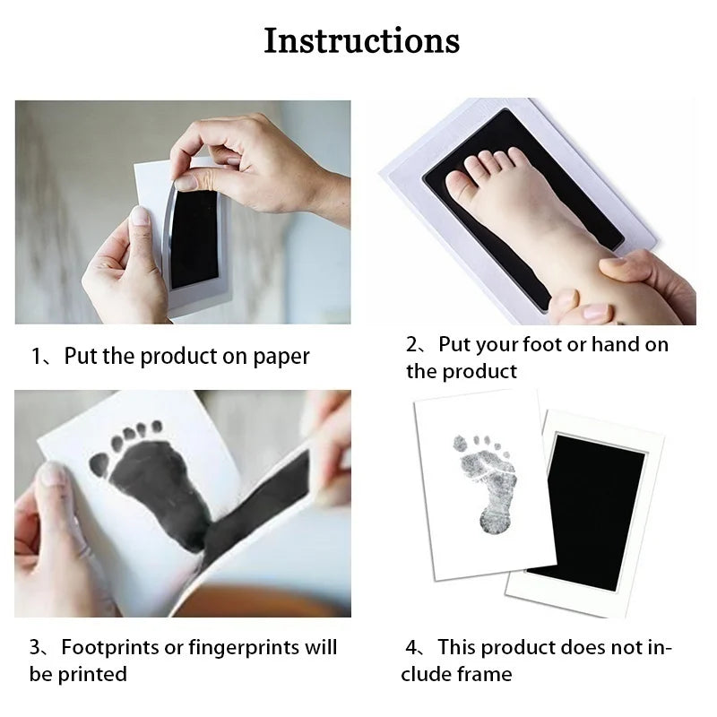 Clean Touch Ink Pad for Baby Handprints and Footprints Ink-free Printing Mud DIY Baby Growing Memory Gift Pet Paw Print Ink Pads