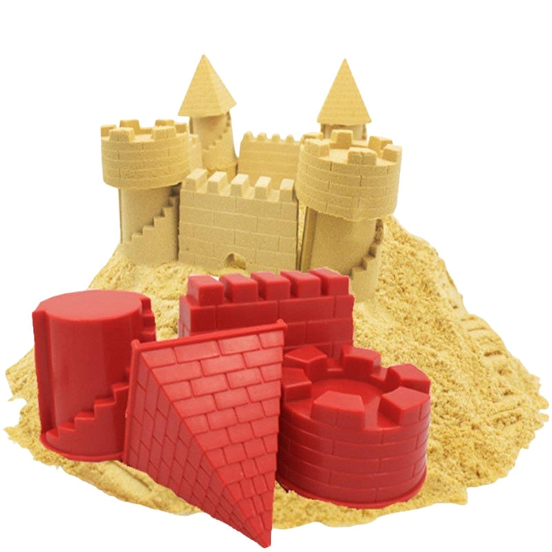 Hot Castle Model Play Sand Outdoor Toys for ChildrenSummer Seaside Beach toys Baby Soft Rubber Dune Sand Mold Tools Sets